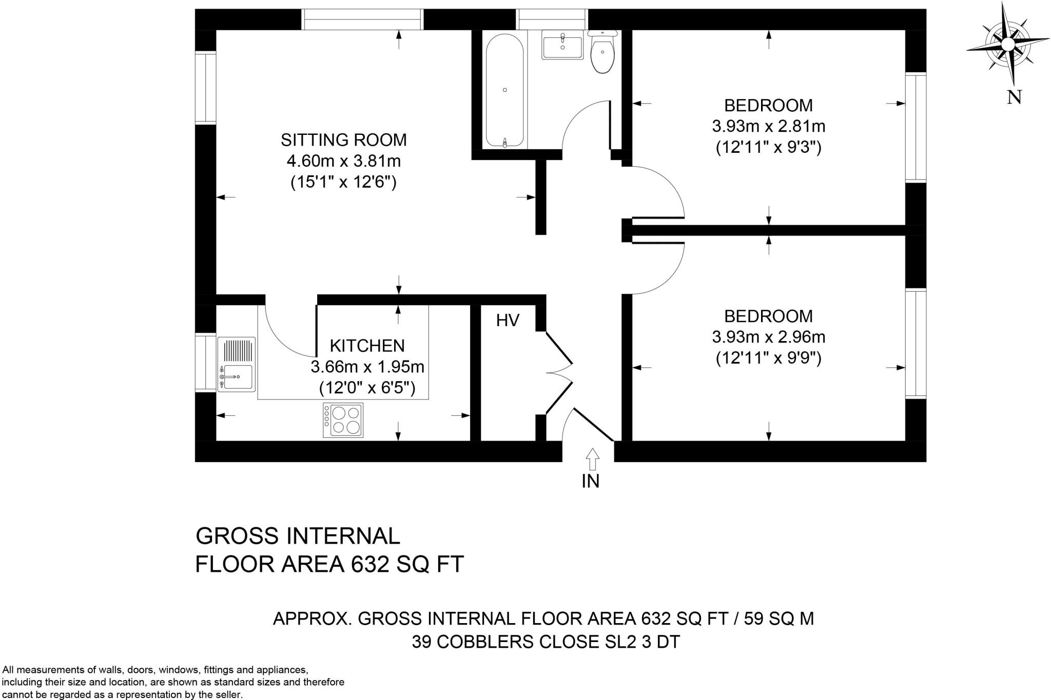 Cobblers Close, Farnham Royal, Buckinghamshire £1295pcm  floorplan