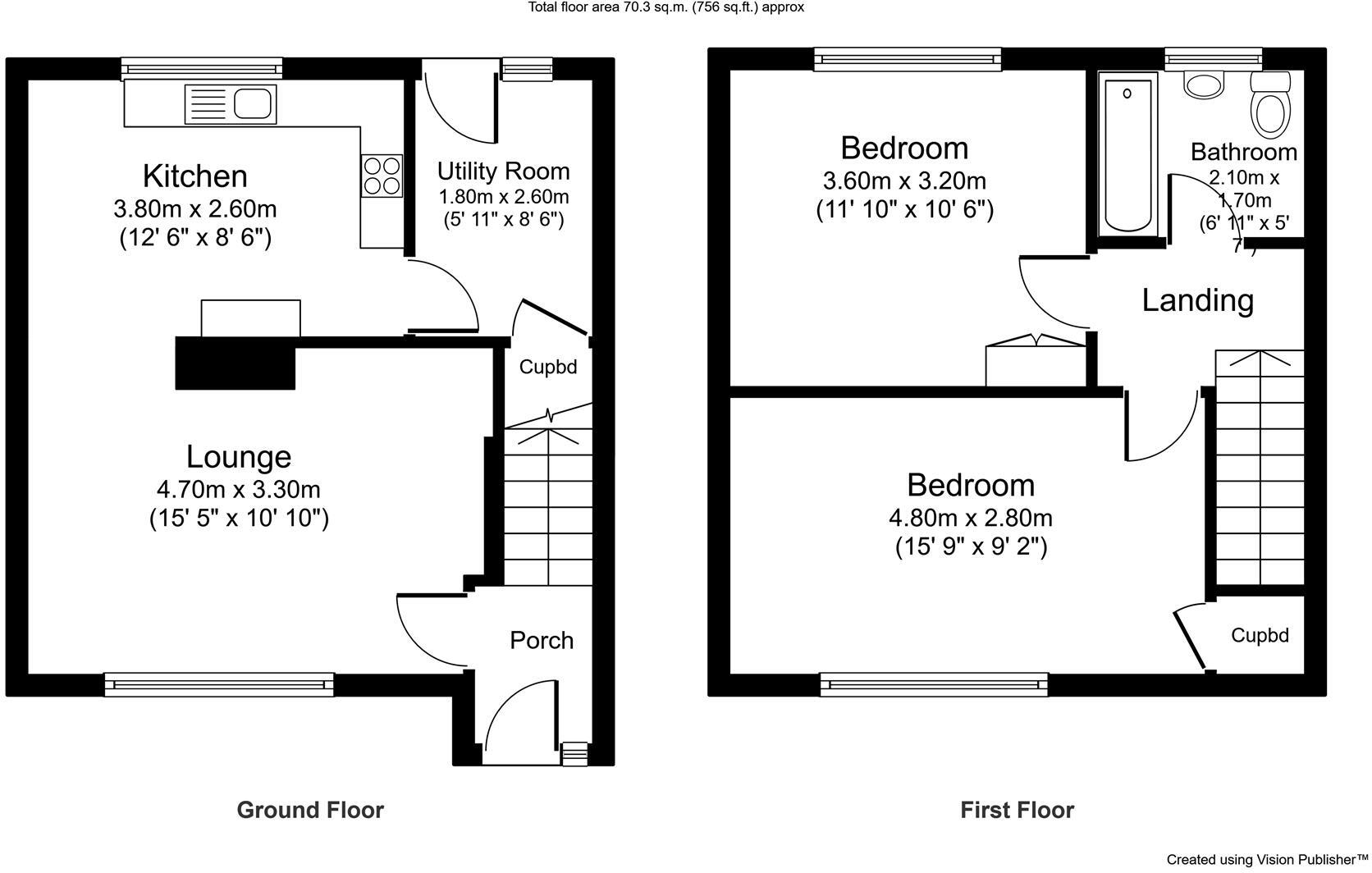 Derwent Walk, Oldham floorplan