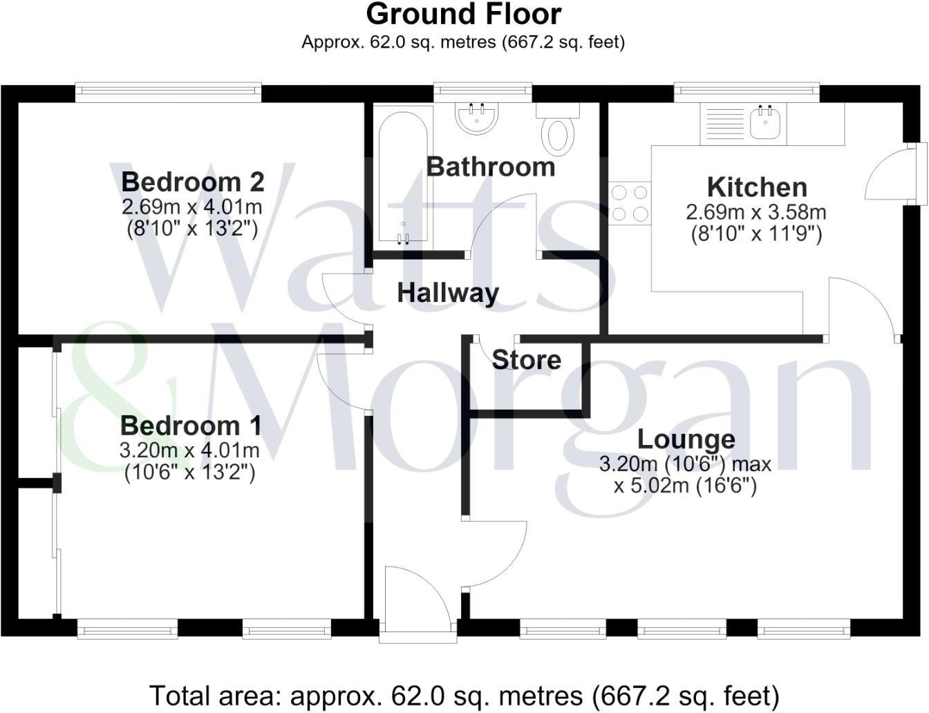 Burns Crescent, Cefn Glas, Bridgend County Borough, CF31 4PY floorplan