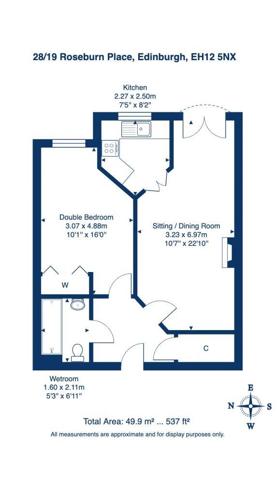 28/19 Roseburn Place, Roseburn, Edinburgh, EH12 5NX floorplan