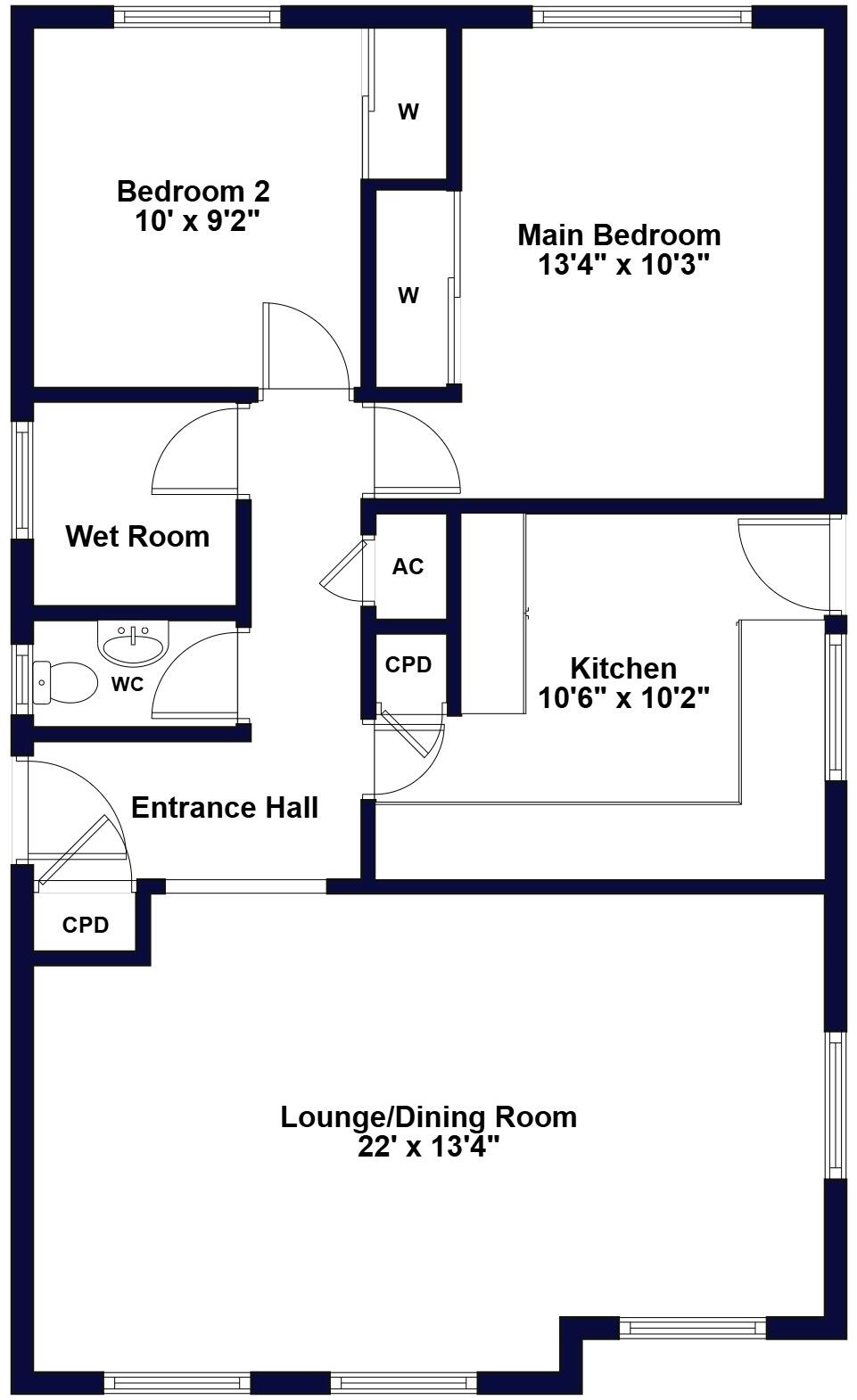 Canterbury Close, West Moors, Dorset, BH22 floorplan