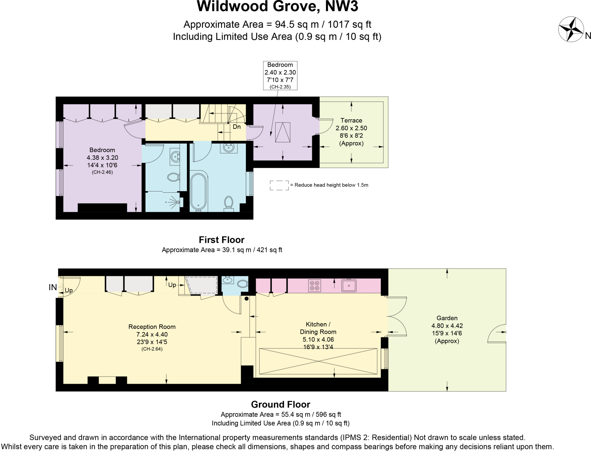 Wildwood Grove, London NW3. floorplan
