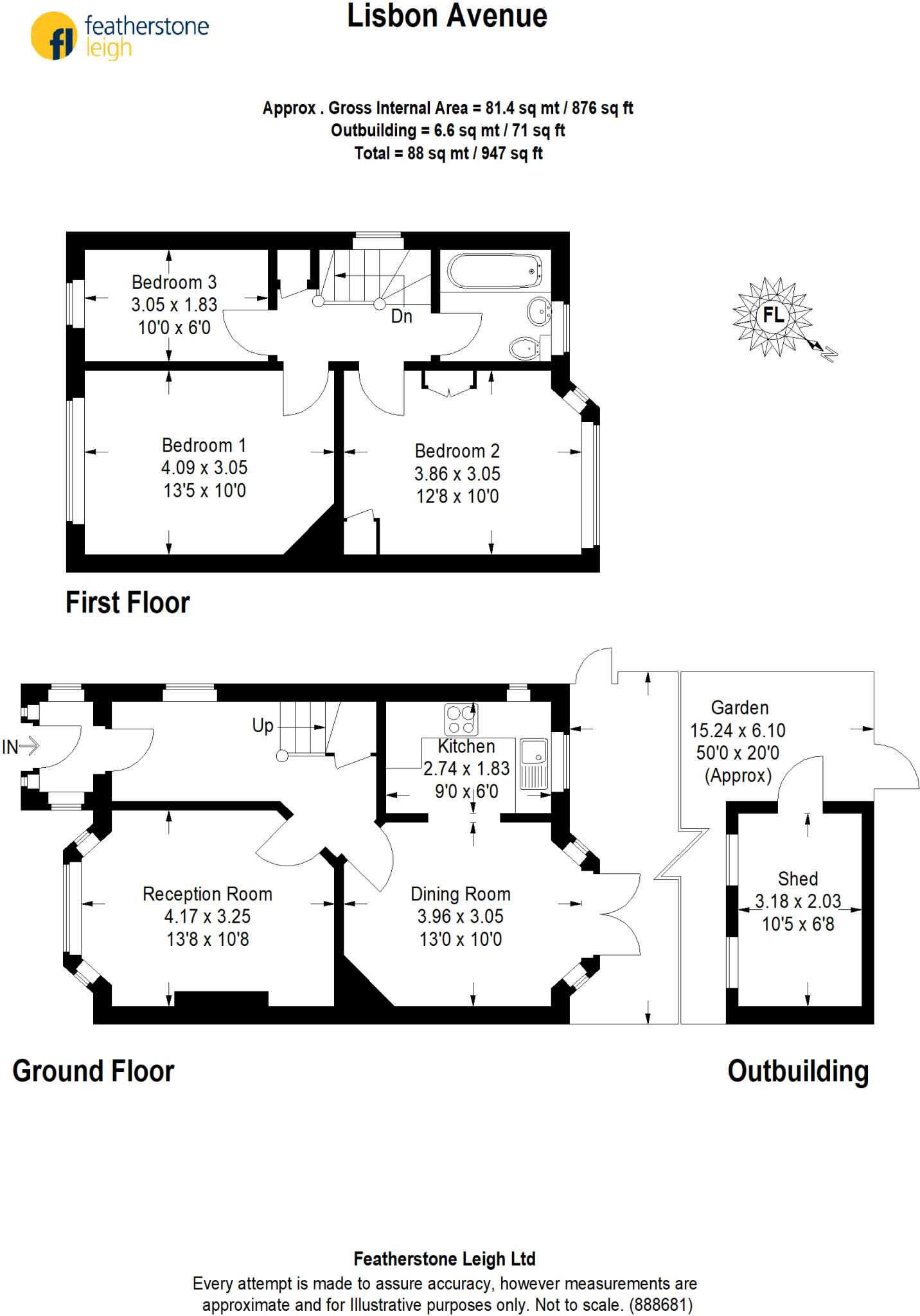 Lisbon Avenue, Twickenham, TW2 floorplan