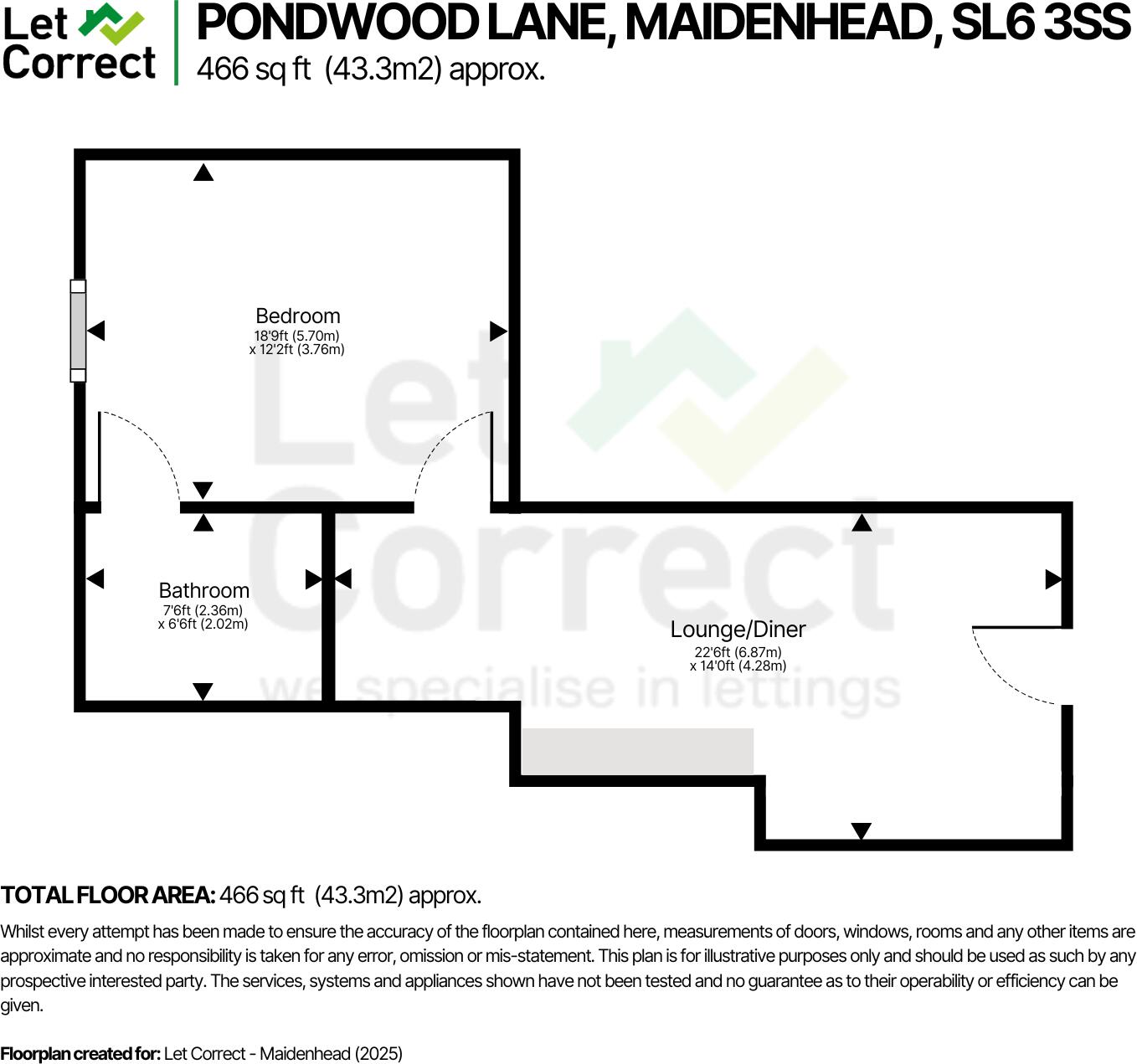 Pondwood Studios, Pondwood Lane, White Waltham, Maidenhead, Berkshire, SL6 floorplan