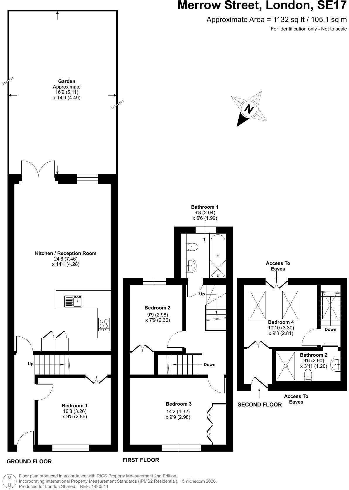 Merrow Street, London, SE17 floorplan