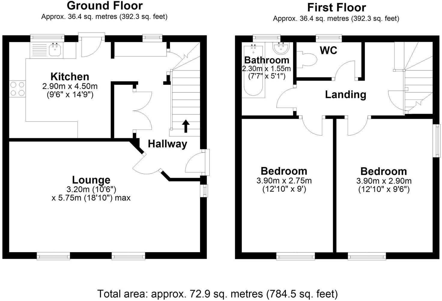 Rutland Place, Moorside, Consett, Durham, DH8 floorplan