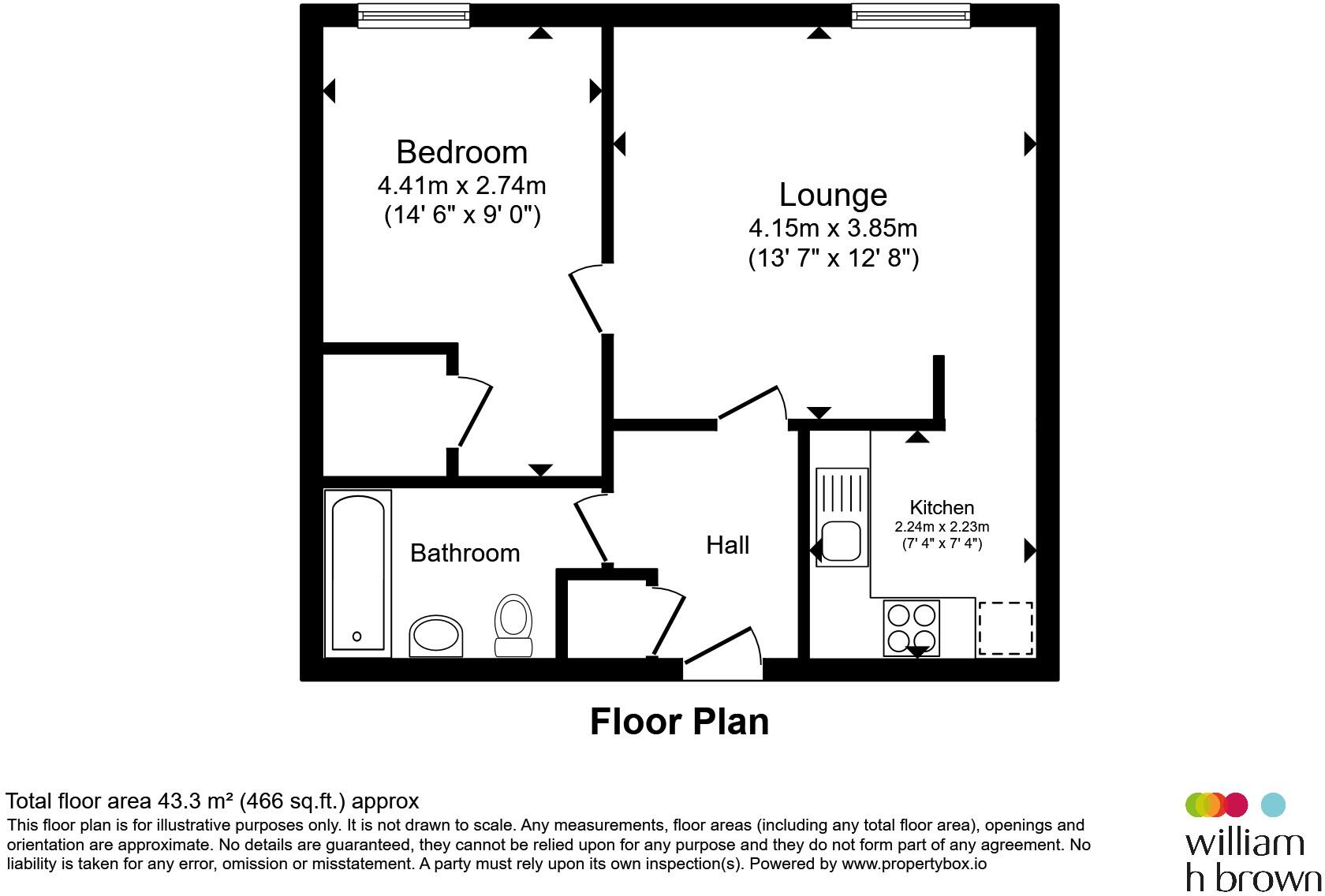 Flat 168, The Maltings, Dereham floorplan