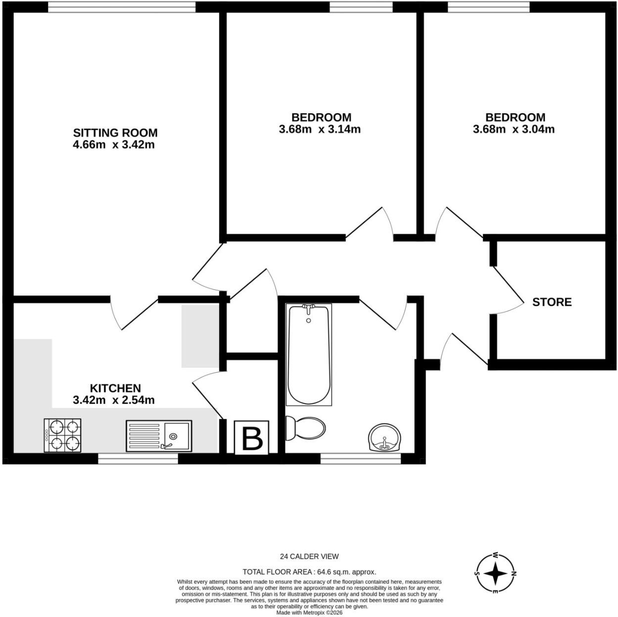 24/3 Calder View, Calder, Edinburgh, EH11 floorplan