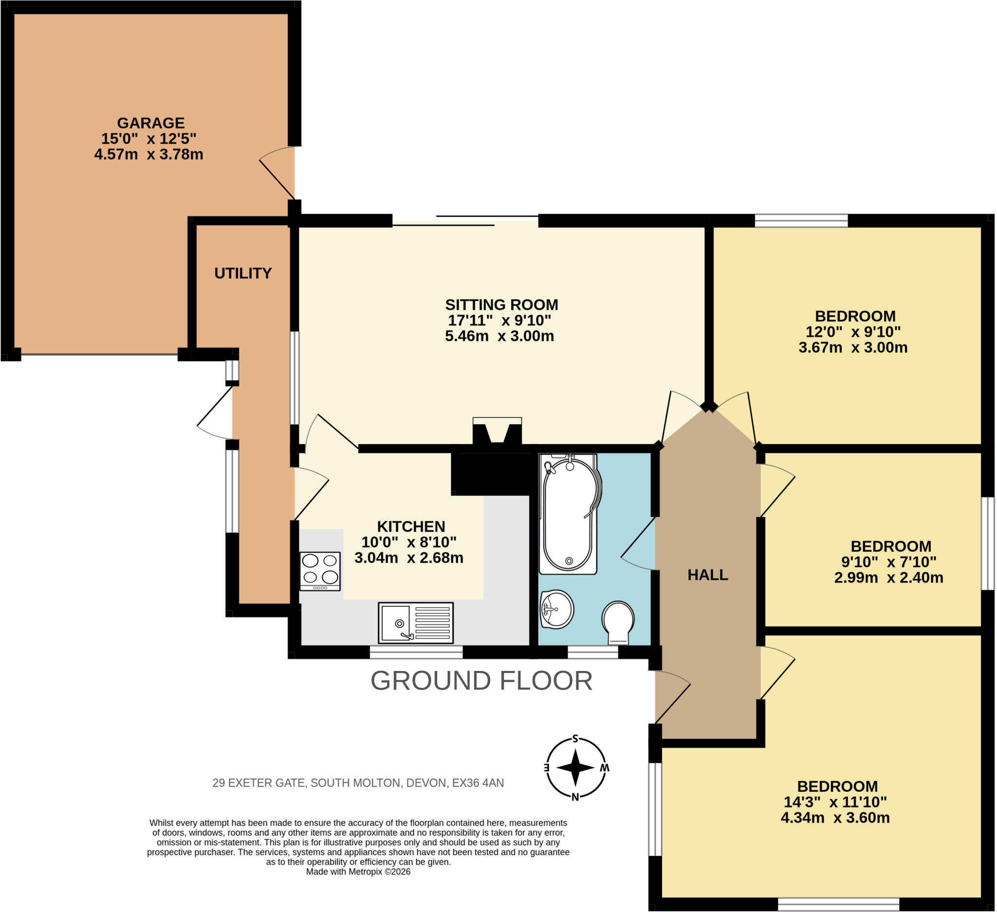 29, Exeter Gate, South Molton, Devon, EX36 floorplan