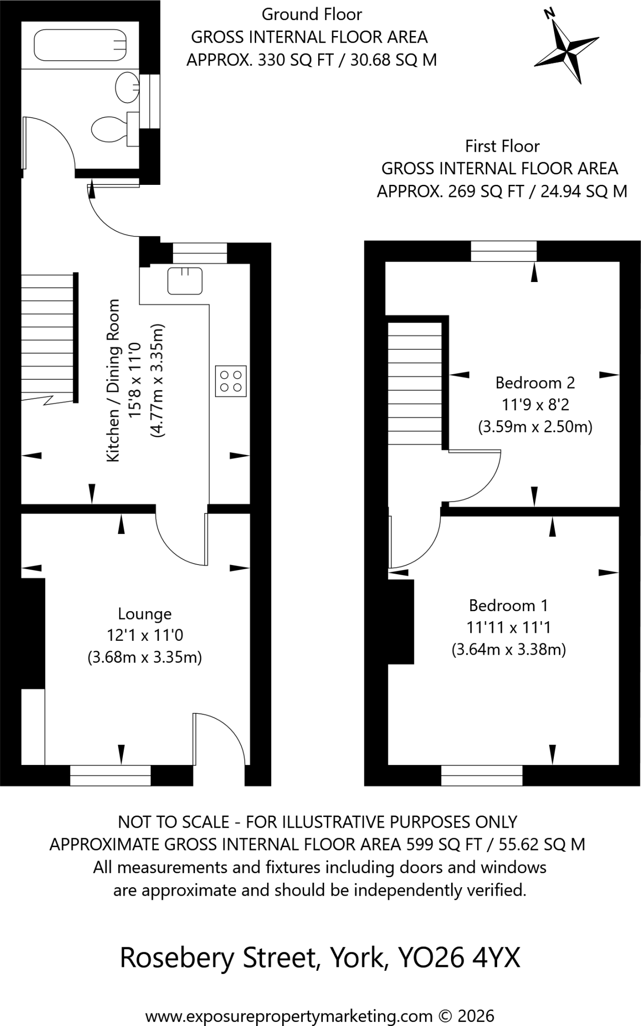 Rosebery Street, York, North Yorkshire, YO26 floorplan