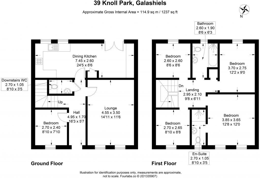 39 Knoll Park, Galashiels, TD1 2TF floorplan