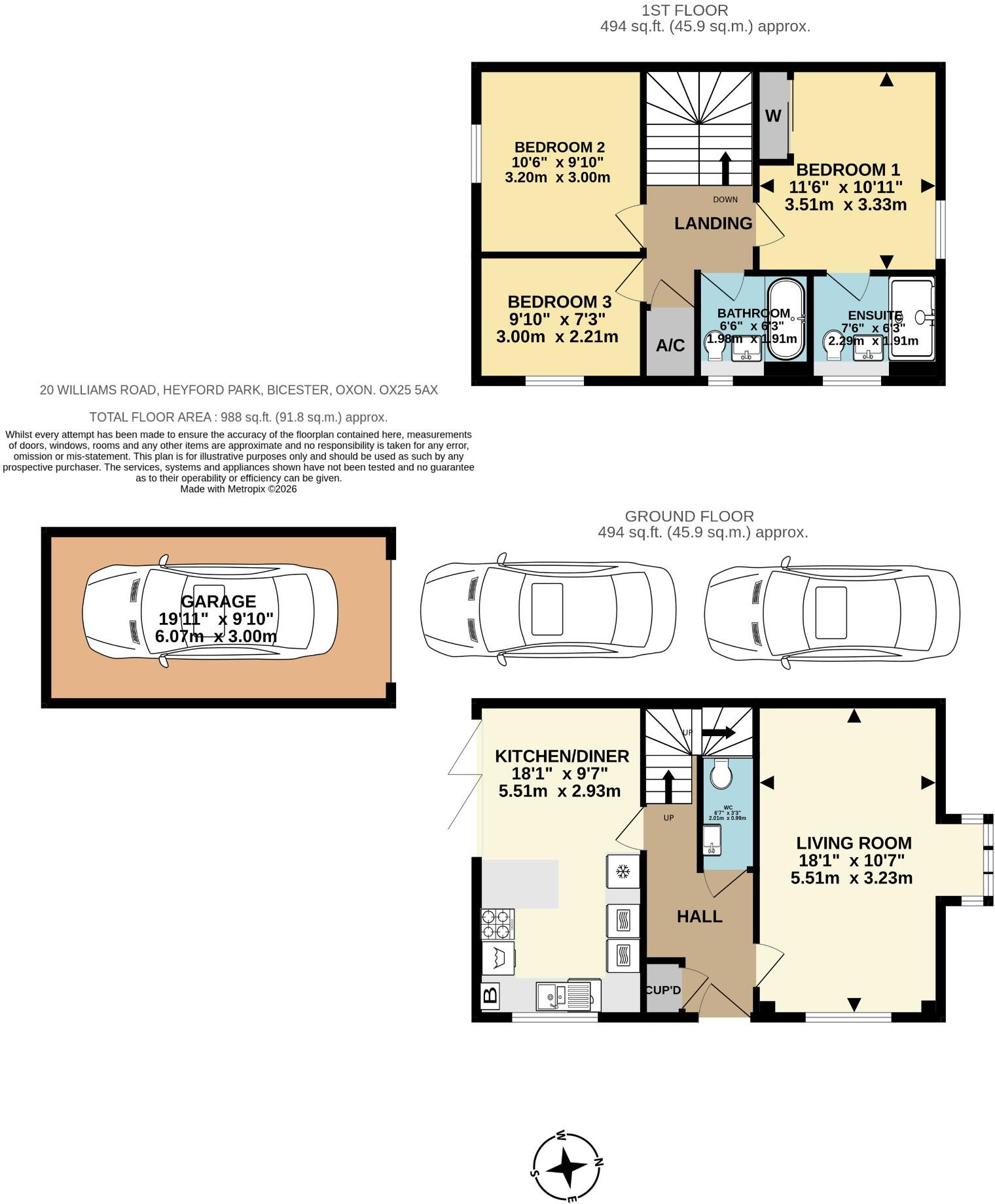 Williams Road, Upper Heyford, OX25 5AX floorplan