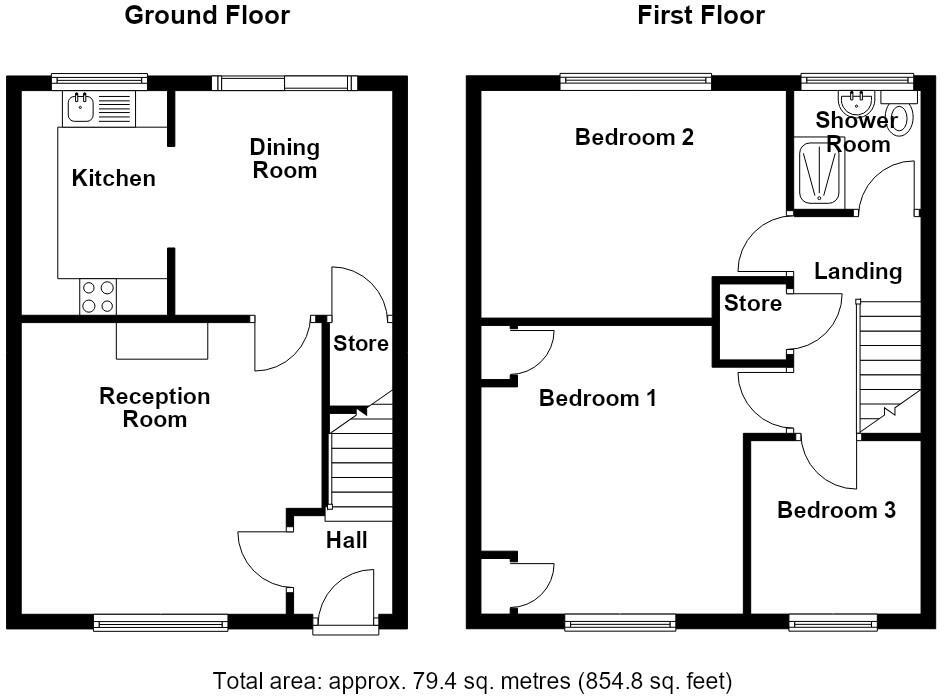 Ridgeway, Clifton, Swinton, Manchester floorplan