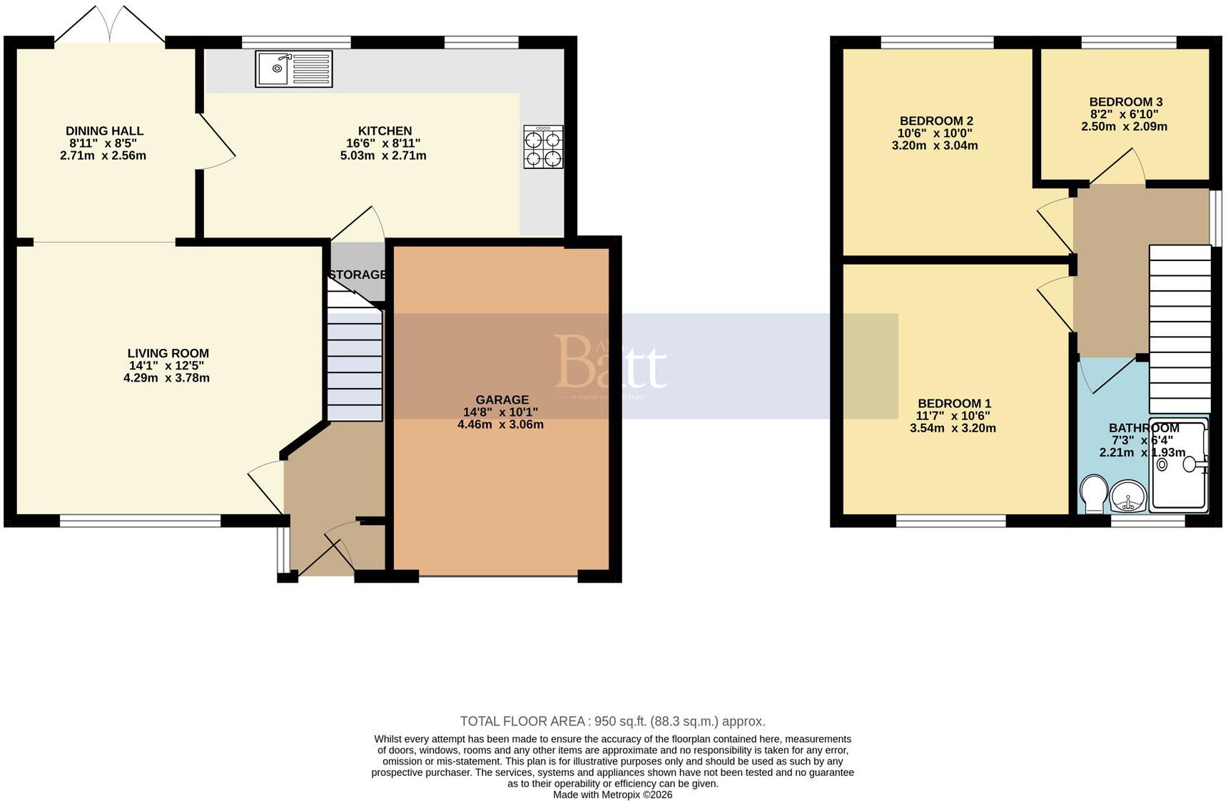 Woodnook Road, Appley Bridge, WN6 floorplan