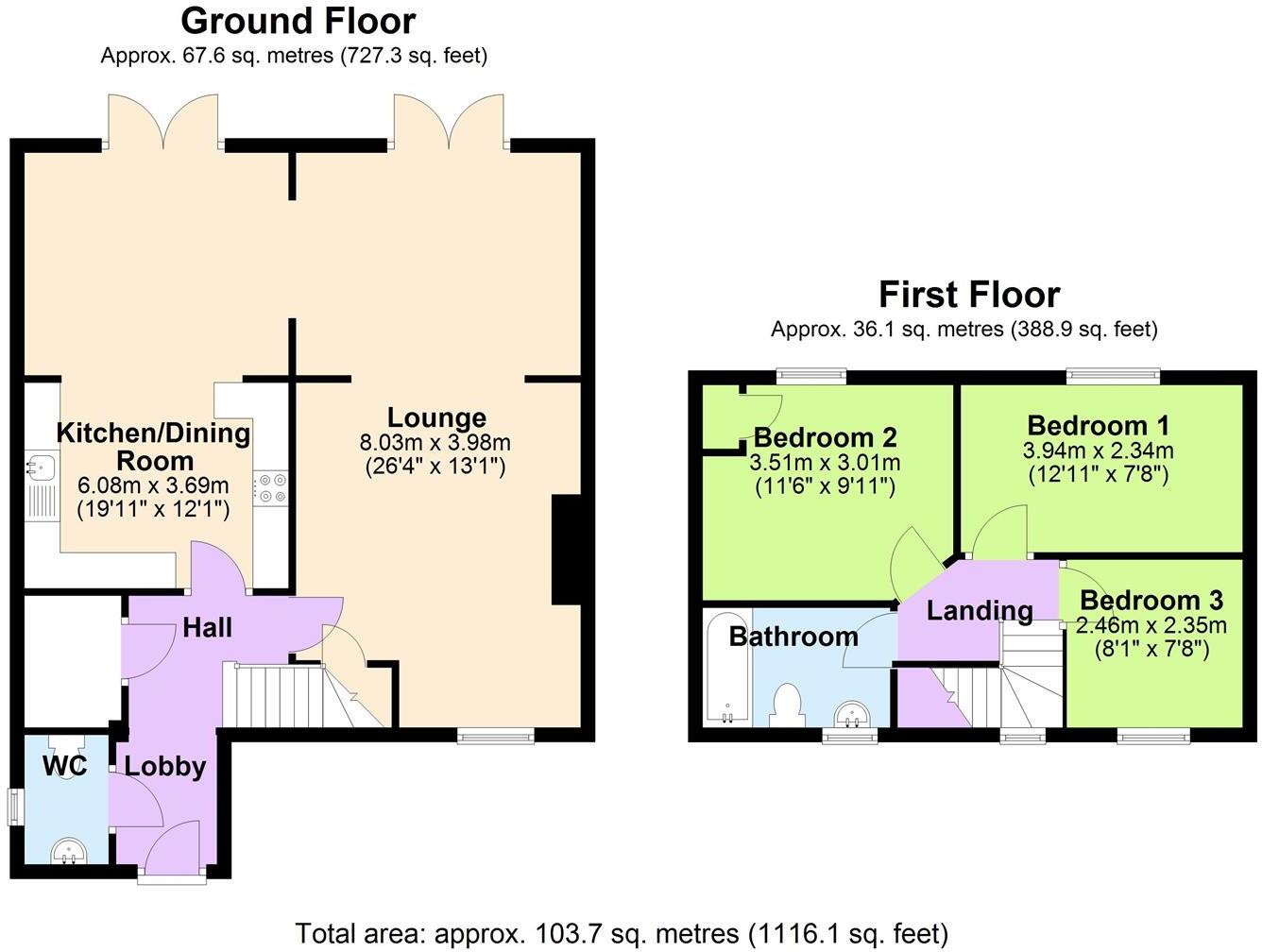 Gun Road Gardens, Knebworth floorplan