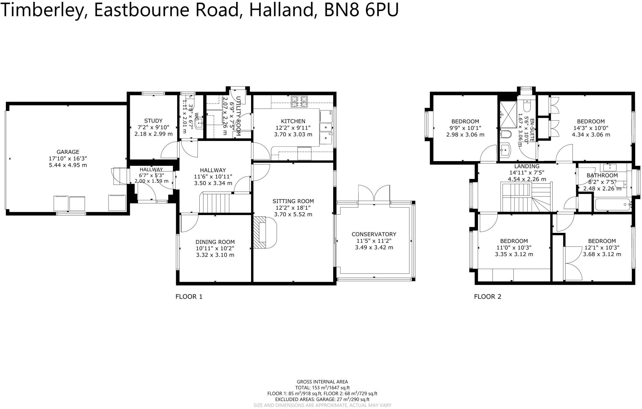 Eastbourne Road, Halland, Lewes, East Sussex, BN8 floorplan