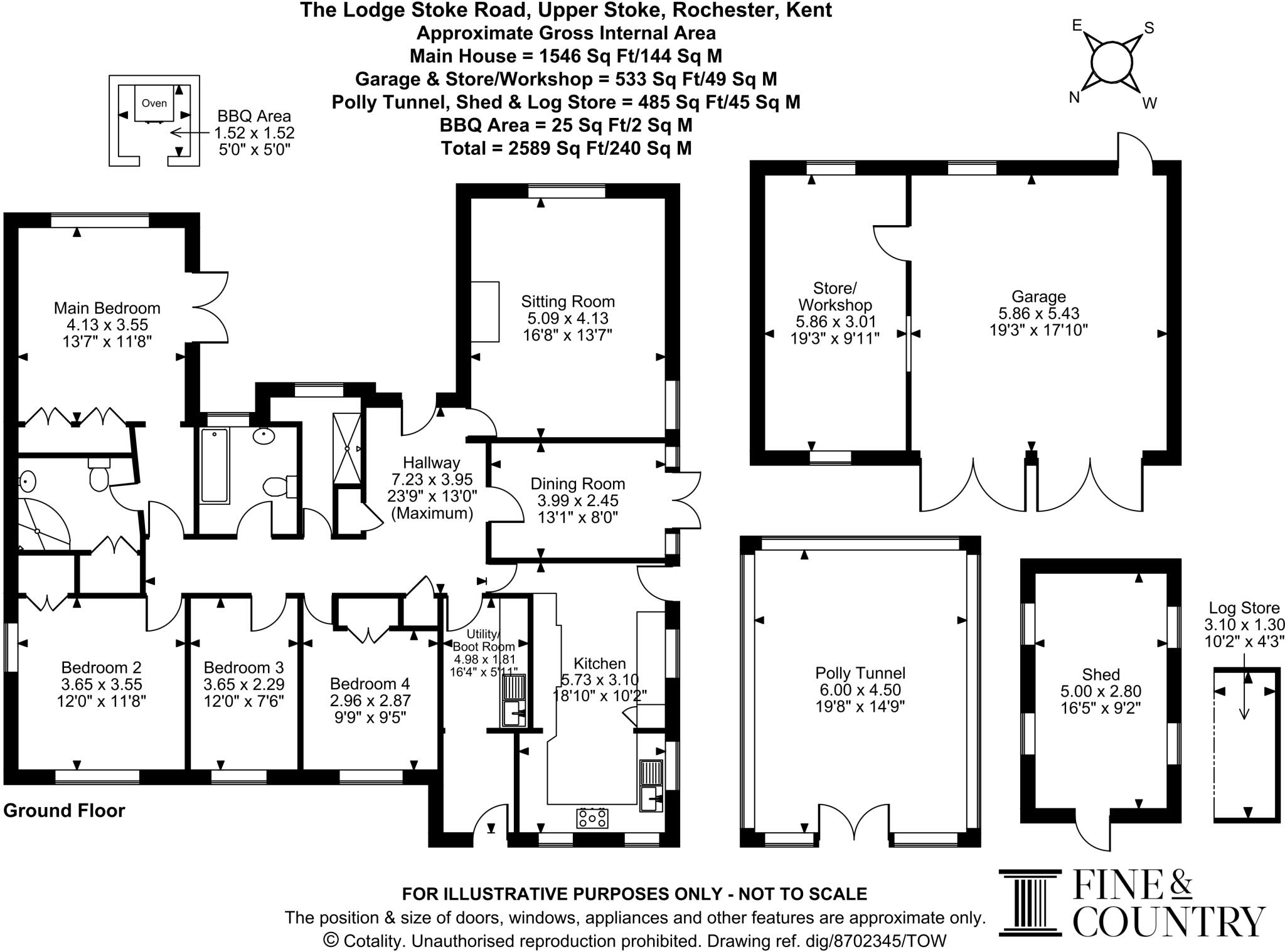 Stoke Road, Upper Stoke, Rochester, Kent, ME3 floorplan