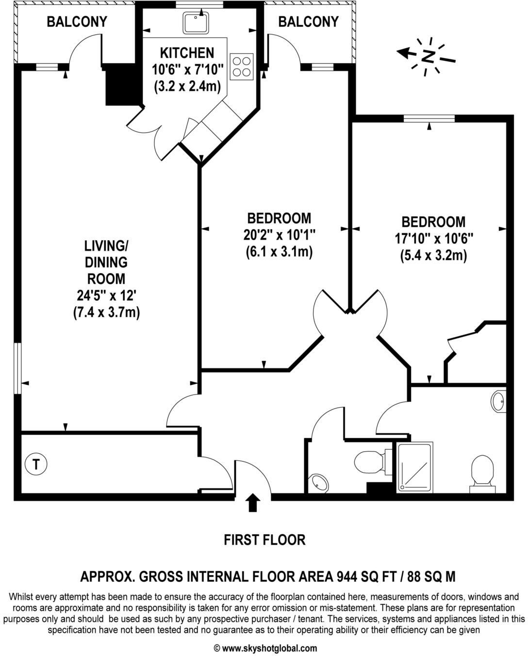 Elles House, Wallington floorplan