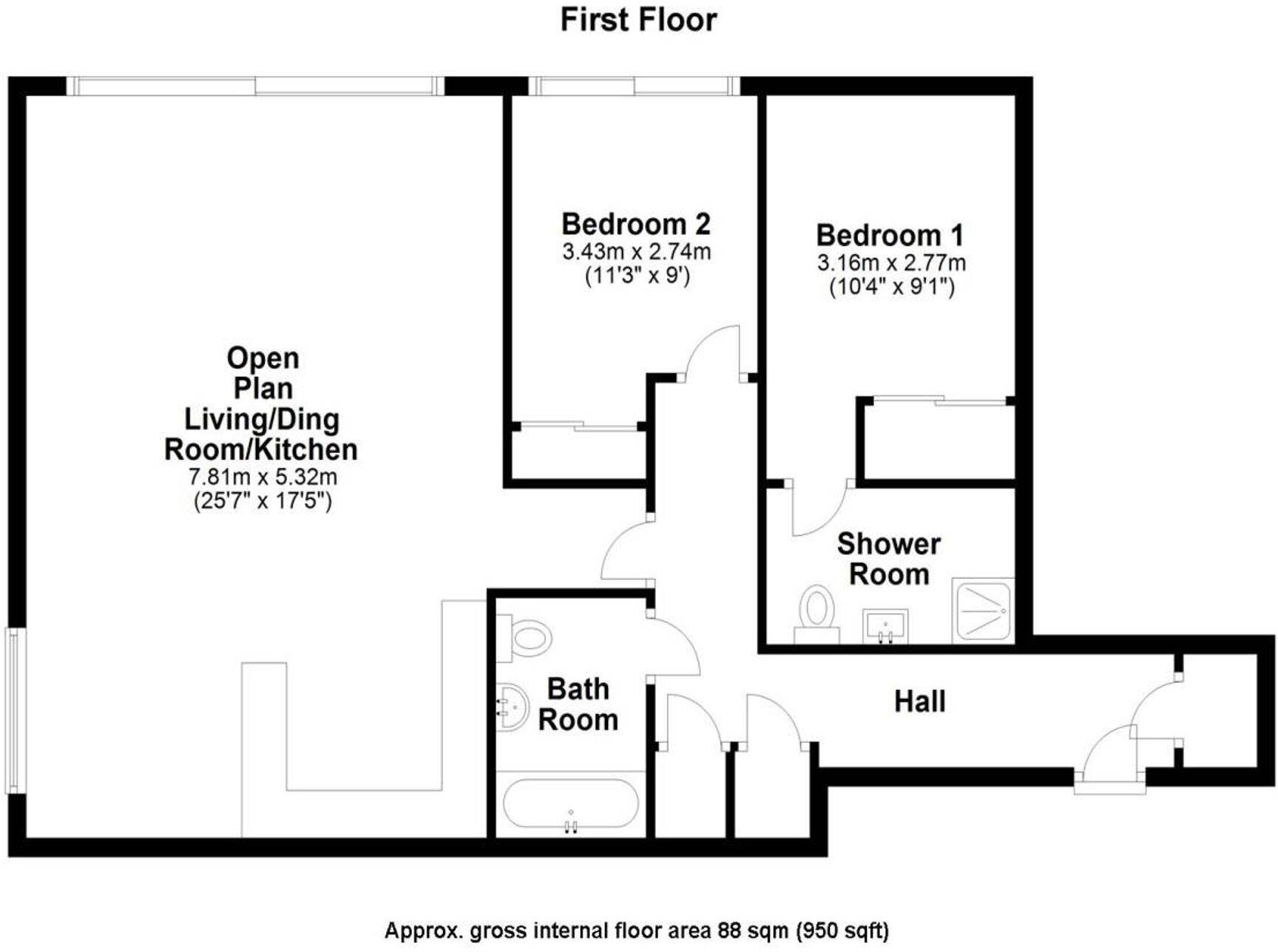 Kingfisher Way, Cambridge, CB2 floorplan