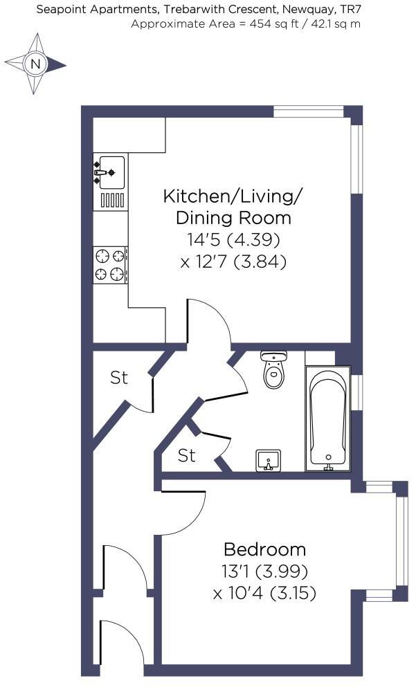 Trebarwith Crescent, Newquay floorplan