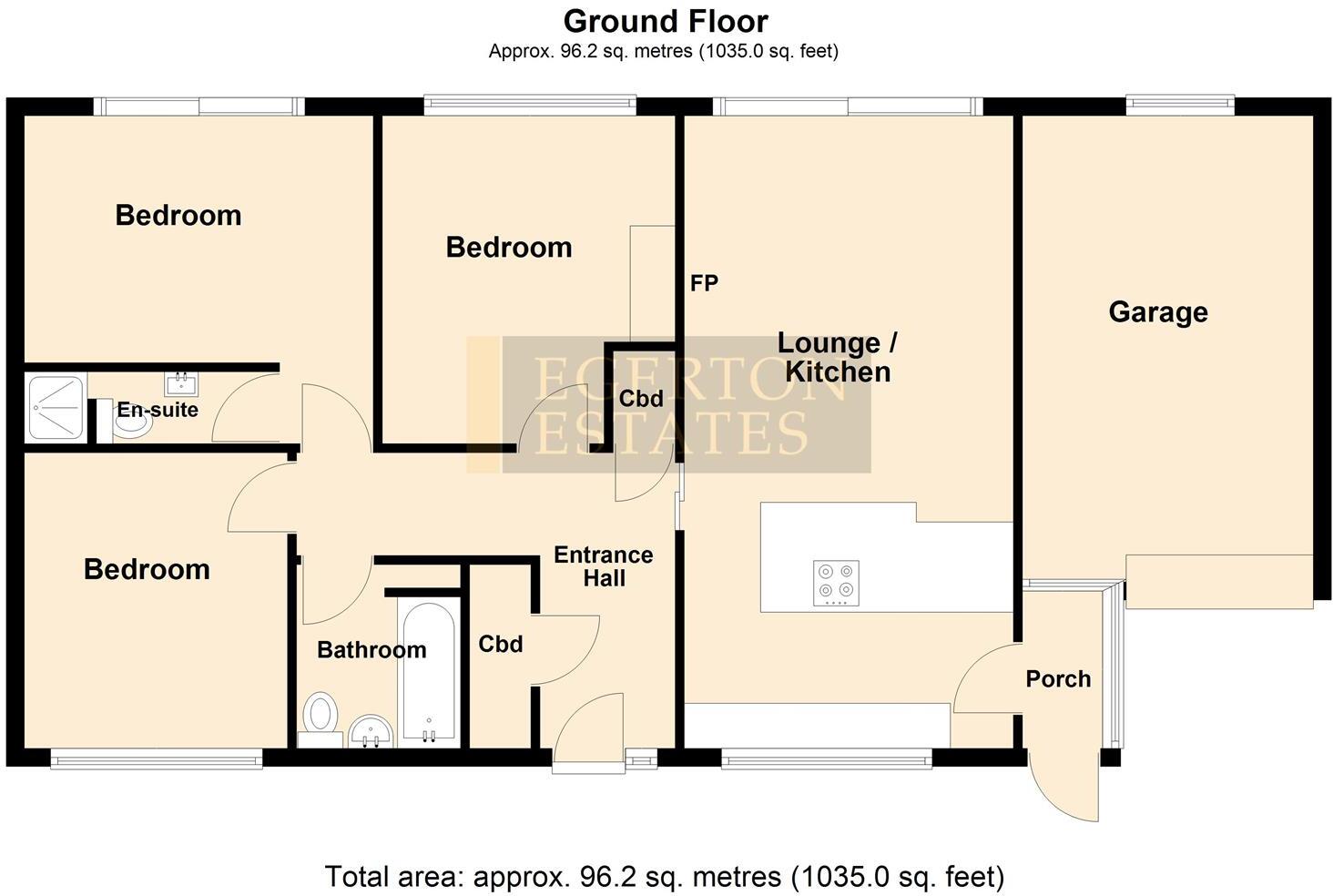 Dingle Lane, Ffordd Cynlas, Benllech floorplan
