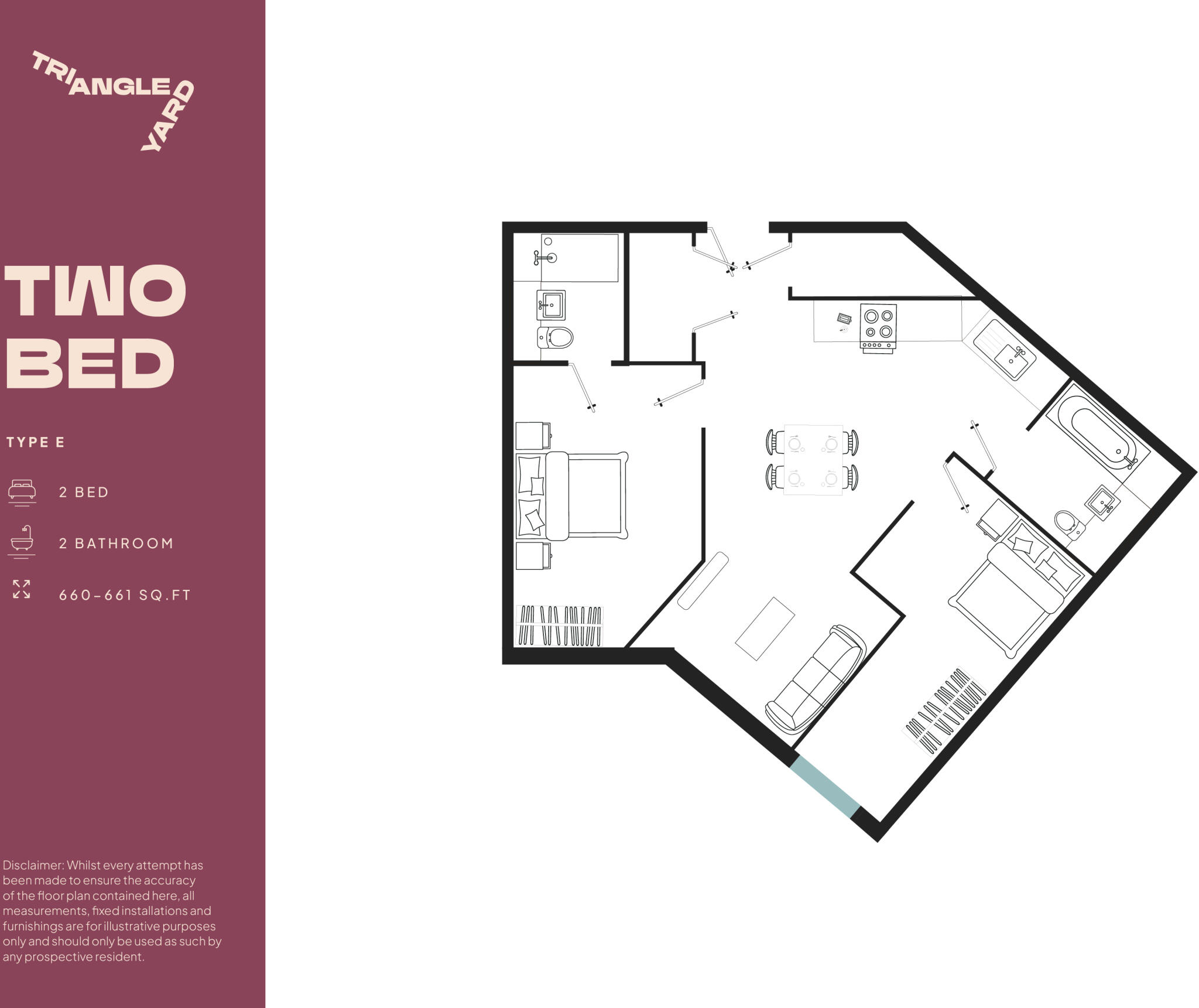 Flat 1009, Triangle Yard, Skinner Street, Leeds floorplan