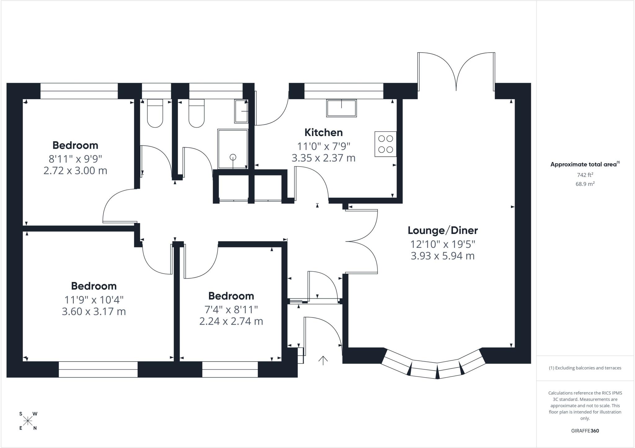 9, Burtoncroft, Burton, Christchurch, Dorset, BH23 floorplan