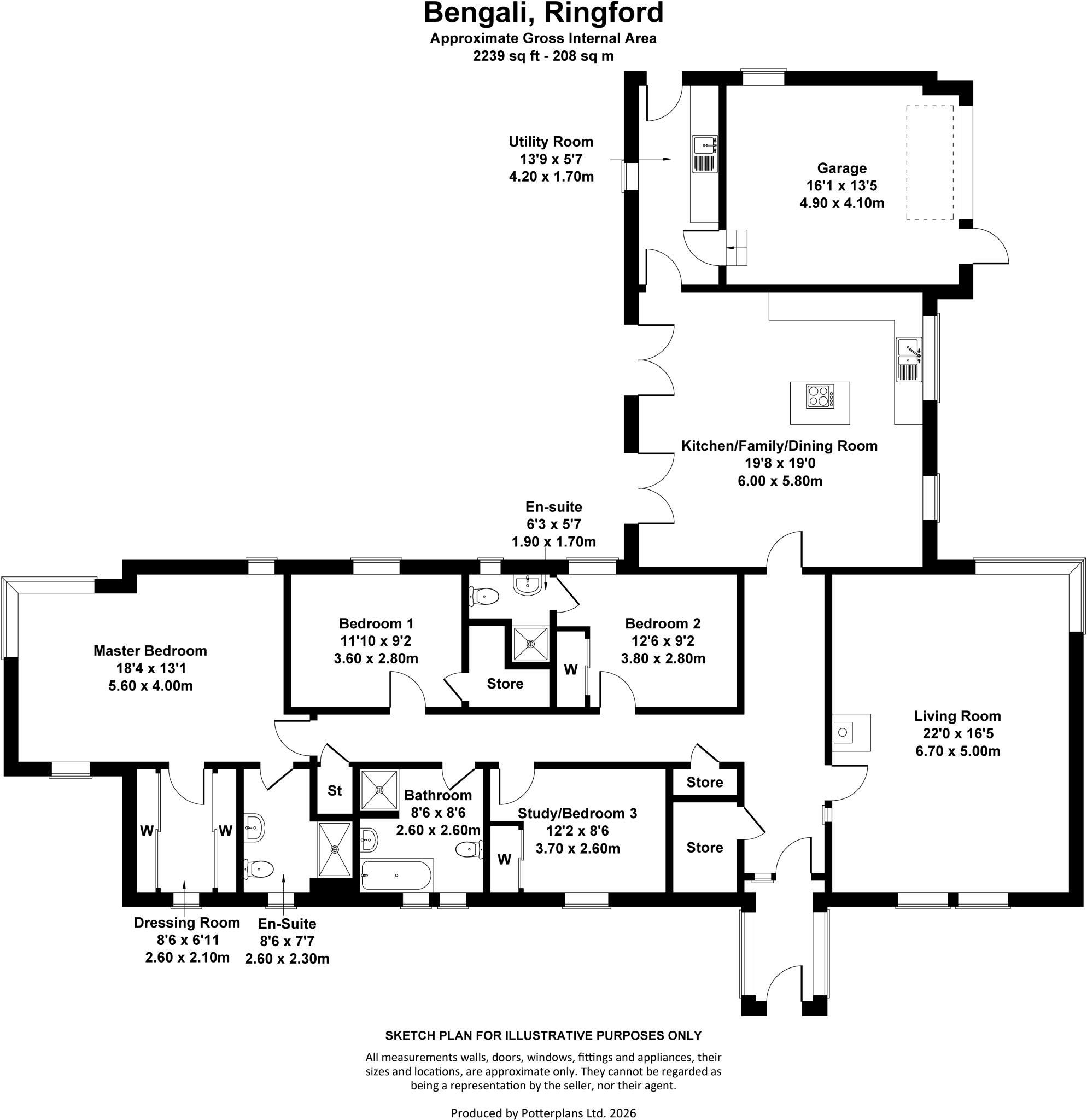Bengali, Ringford, Castle Douglas, Dumfries and Galloway, DG7 floorplan