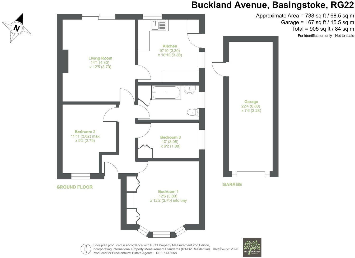 Buckland Avenue, Basingstoke RG22 6JL floorplan