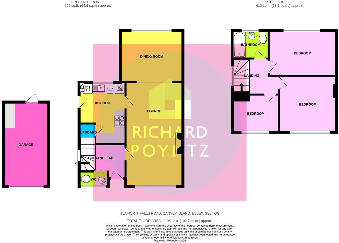Good-size - Northfalls Road, Canvey Island, Essex, SS8 7Q floorplan
