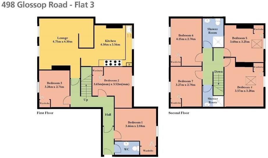 Flat 3, 498 Glossop Road, Broomhill, S10 2QA floorplan