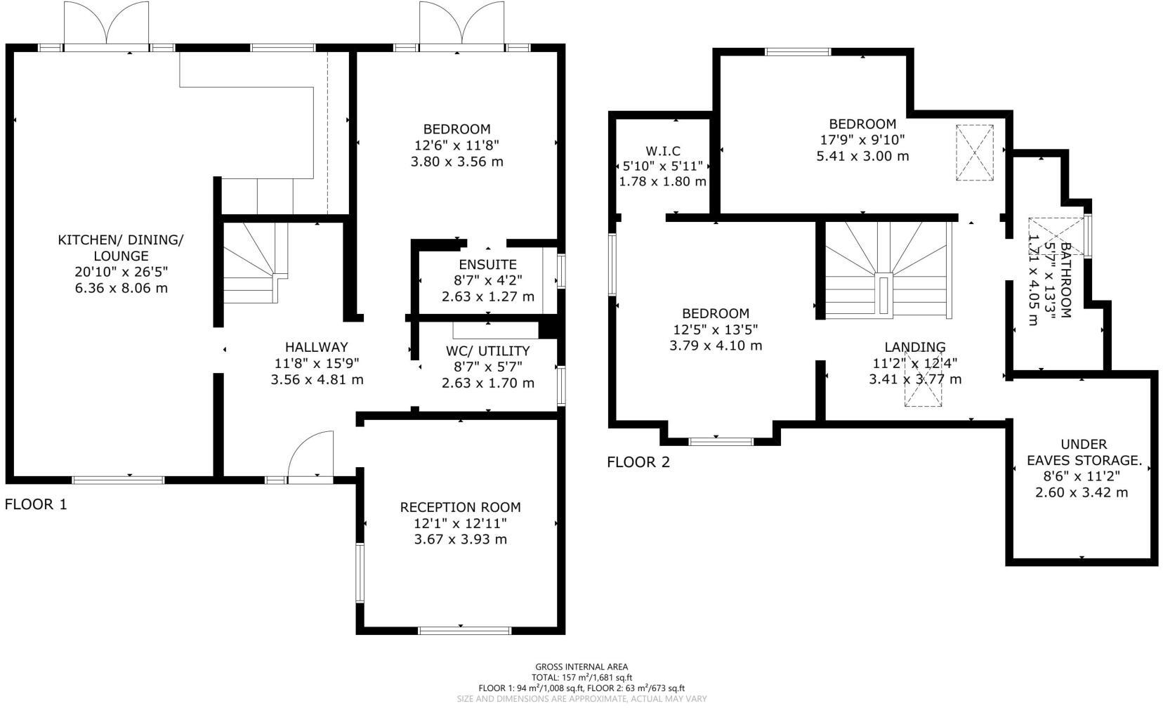 Honeysuckle Cottage, Off West End, Herstmonceux, East Sussex floorplan