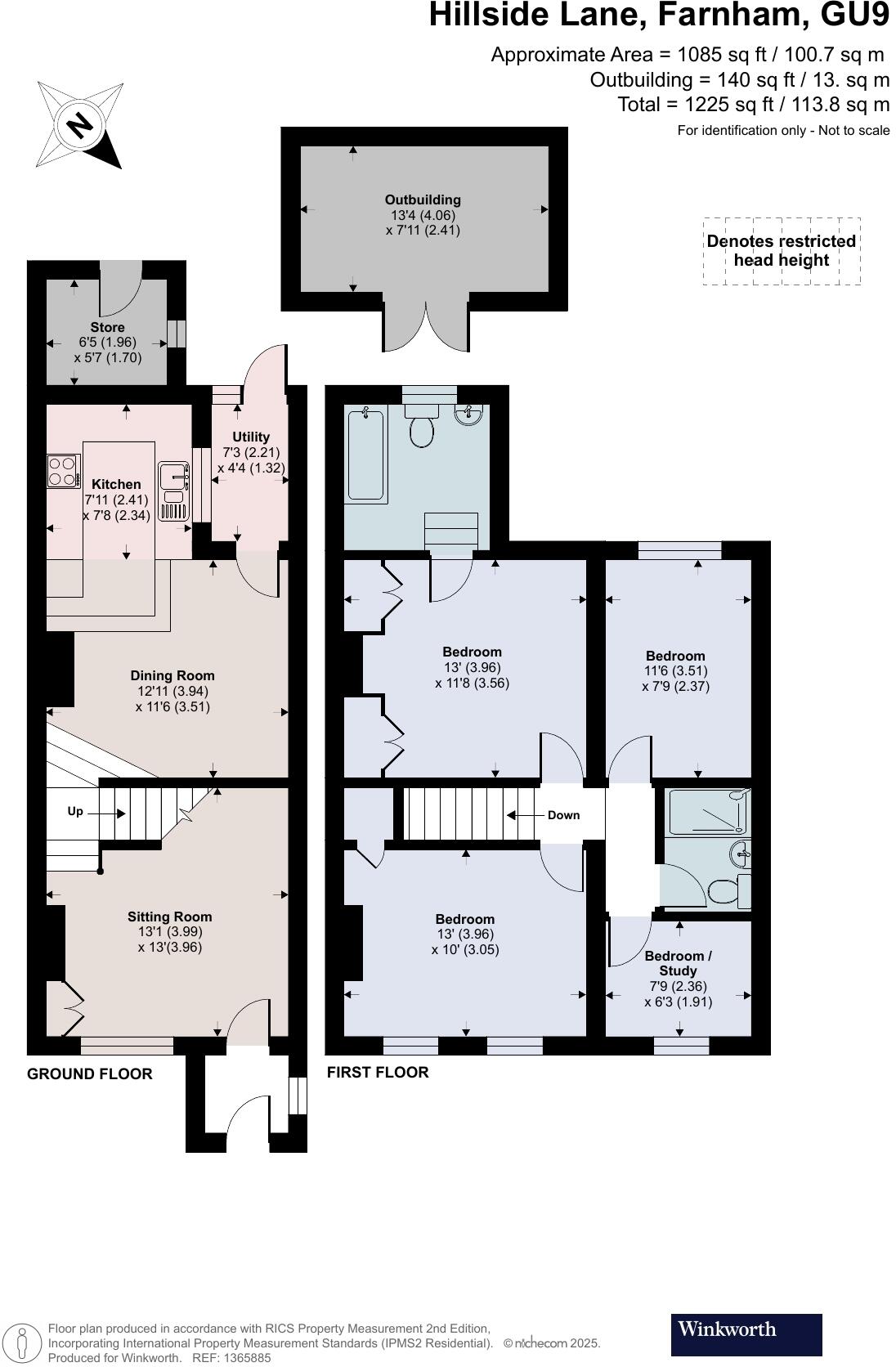 Hillside Lane, Farnham, Surrey, GU9 floorplan