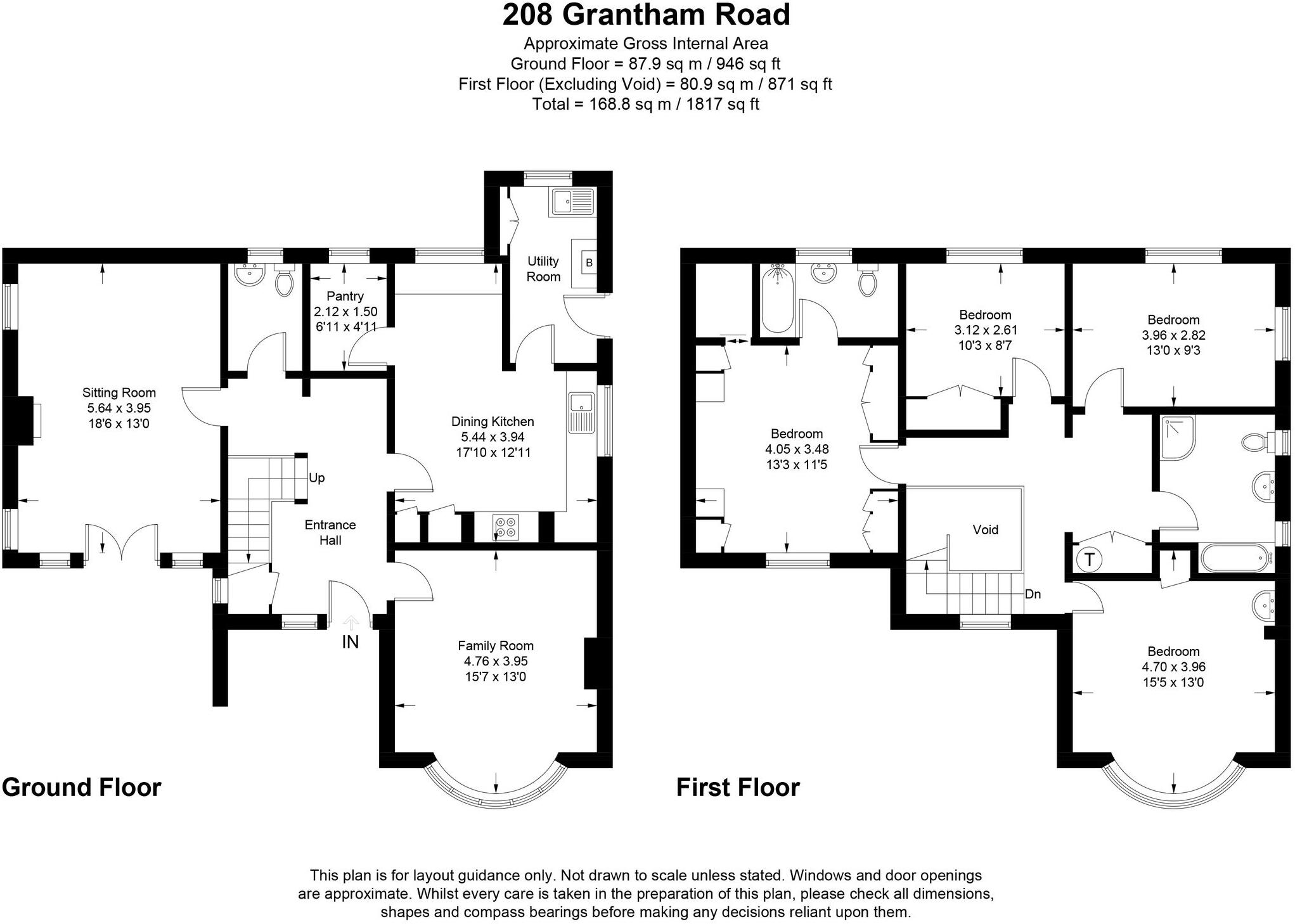 Grantham Road, Sleaford, Lincolnshire, NG34 floorplan