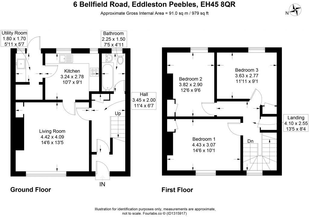 6 Bellfield Road, Eddleston Peebles EH45 8QR floorplan