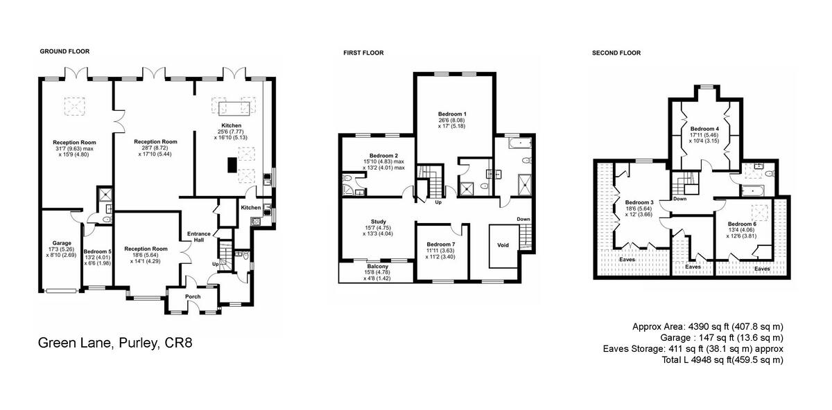 Green Lane, PURLEY floorplan
