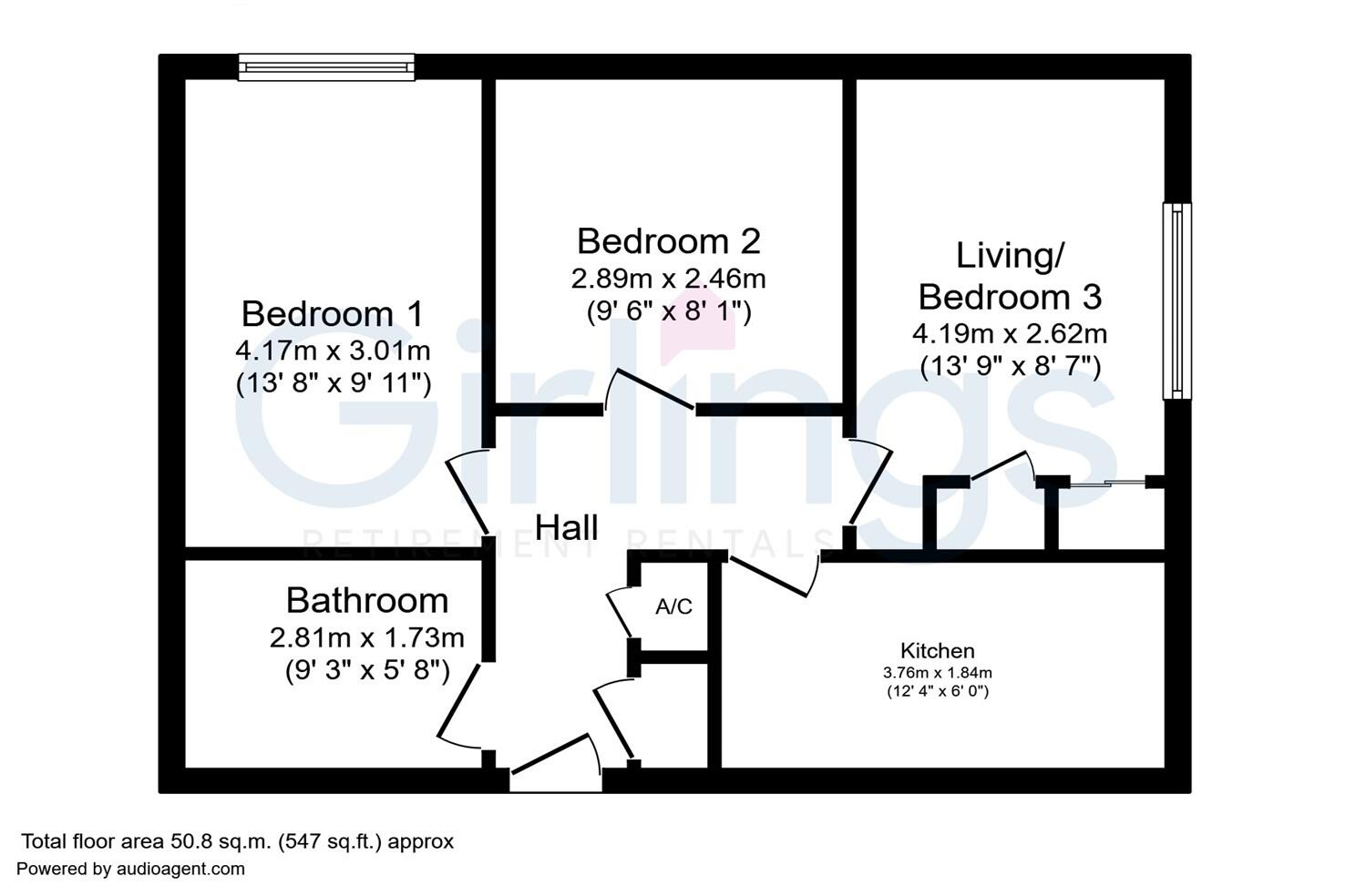 Justine Court, 527 Bitterne Road East floorplan