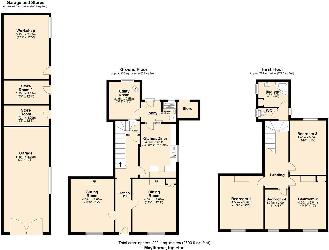 Maythorne, Ingleton floorplan