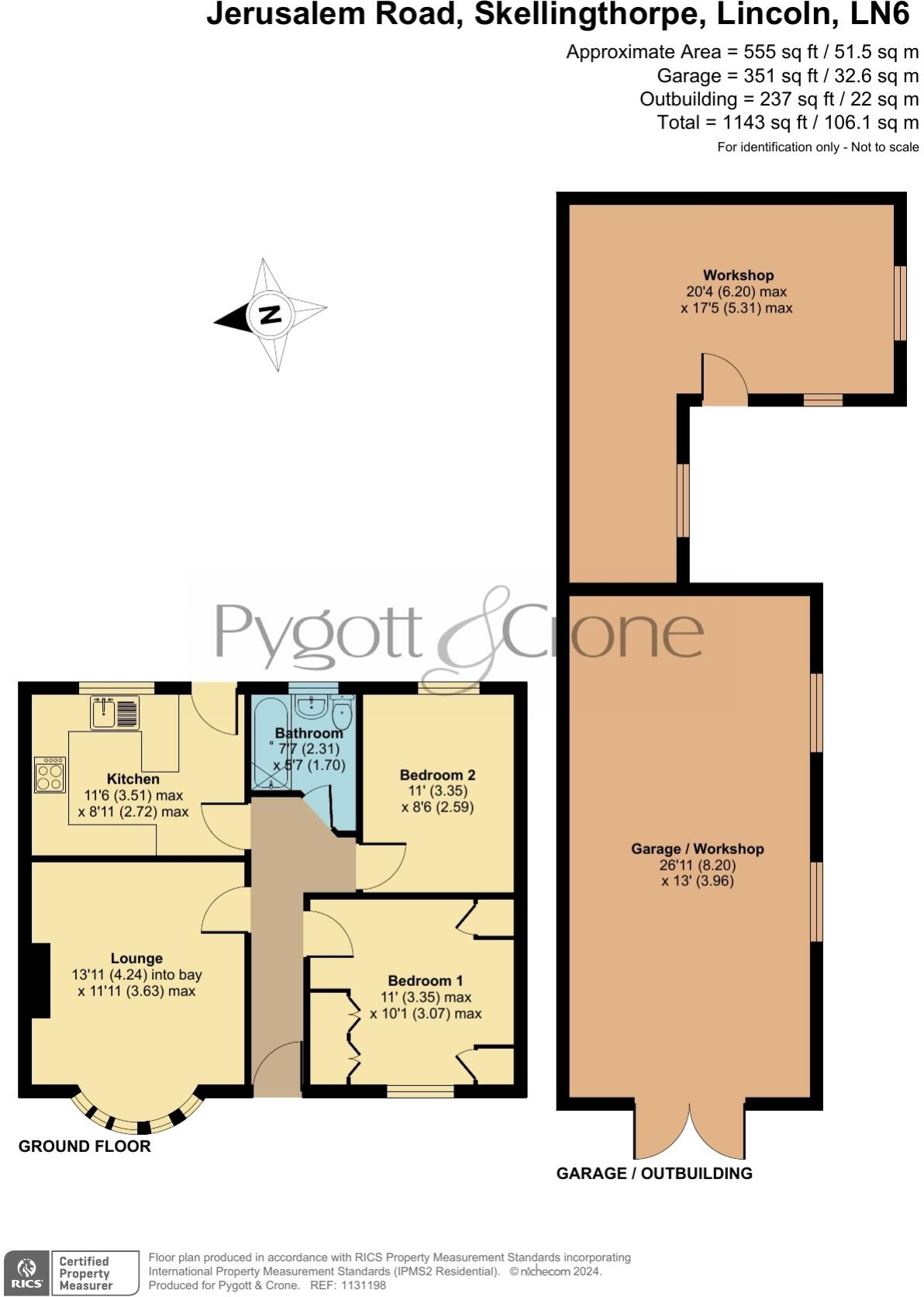 Jerusalem Road, Skellingthorpe, Lincoln, Lincolnshire, LN6 floorplan