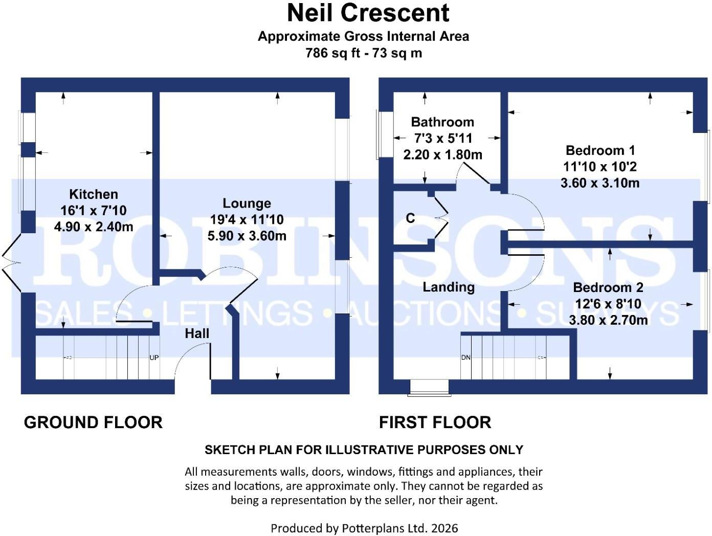 Neil Crescent, Quarrington Hill, Durham floorplan