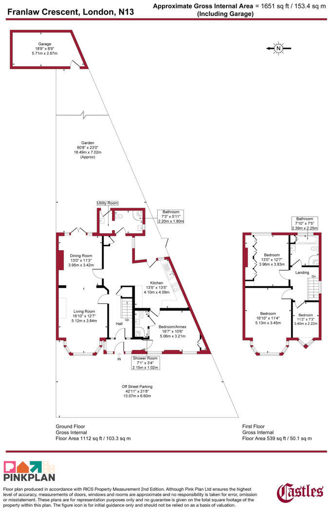 Franlaw Crescent, N13 floorplan