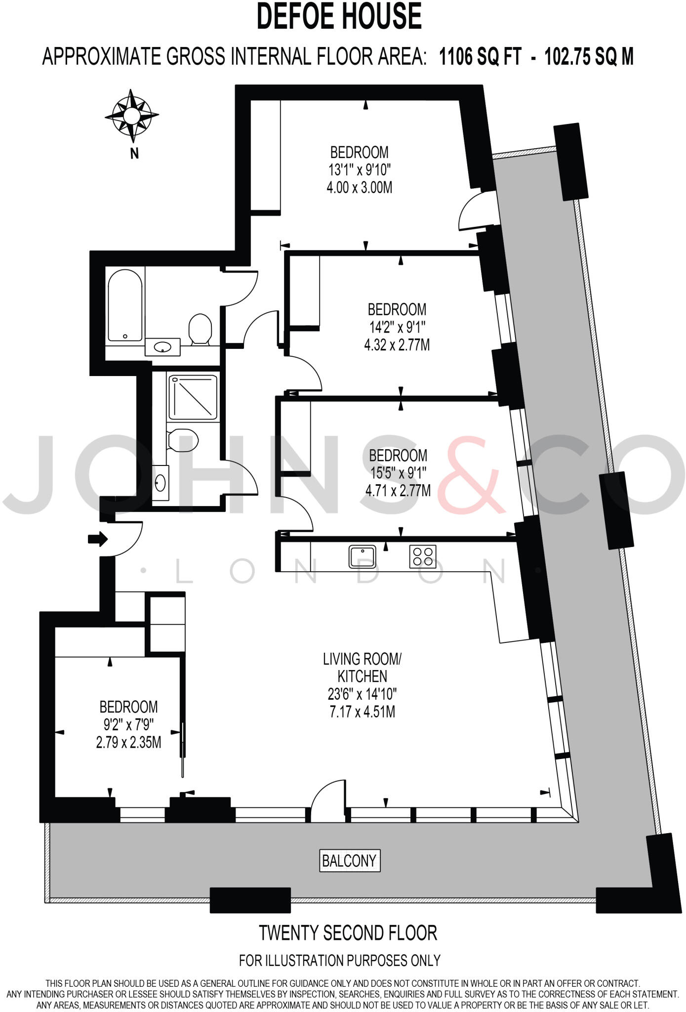 Defoe House, 123 City Island Way, London, E14 floorplan