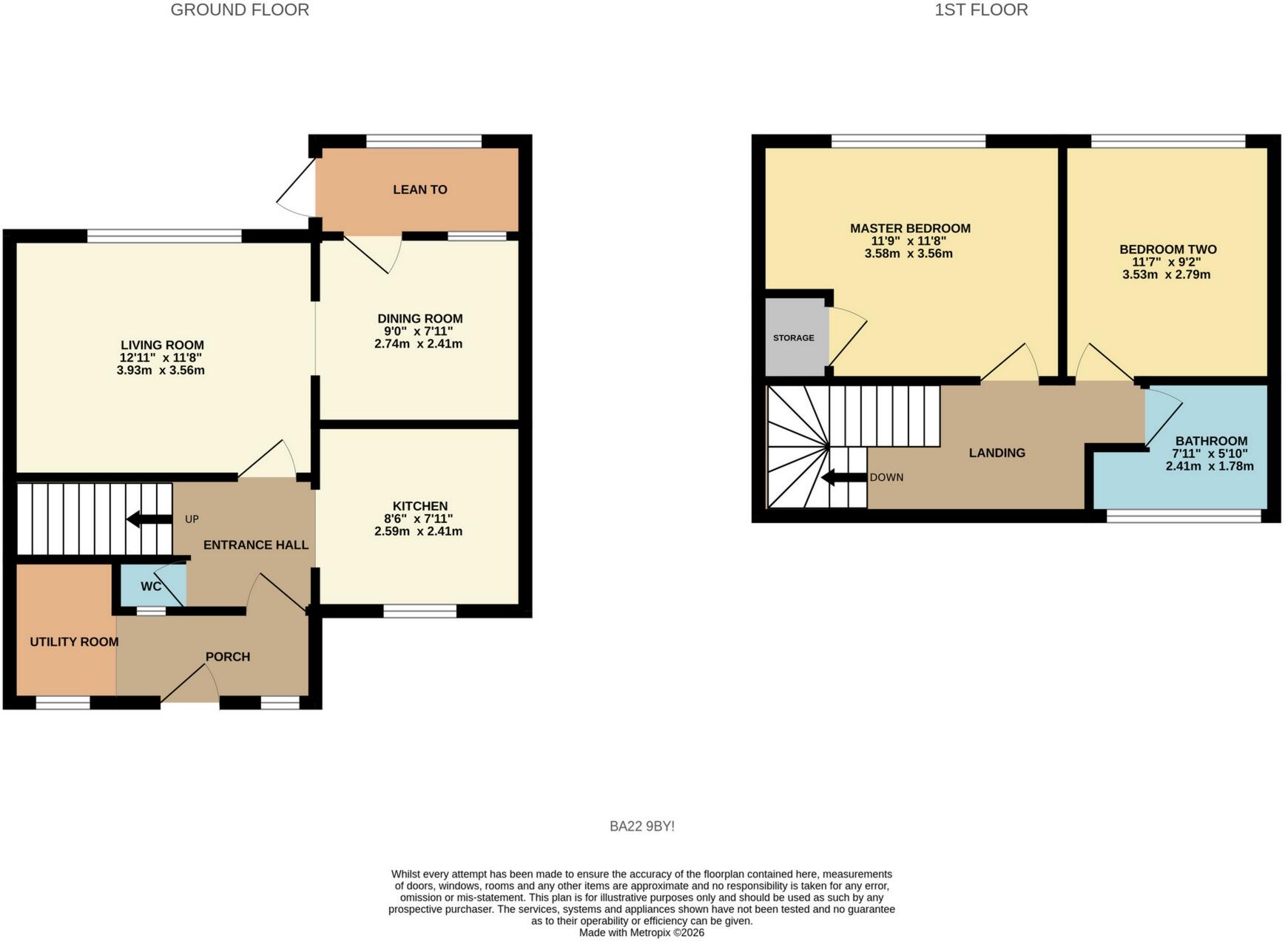 Font Villas, West Coker, BA22 floorplan