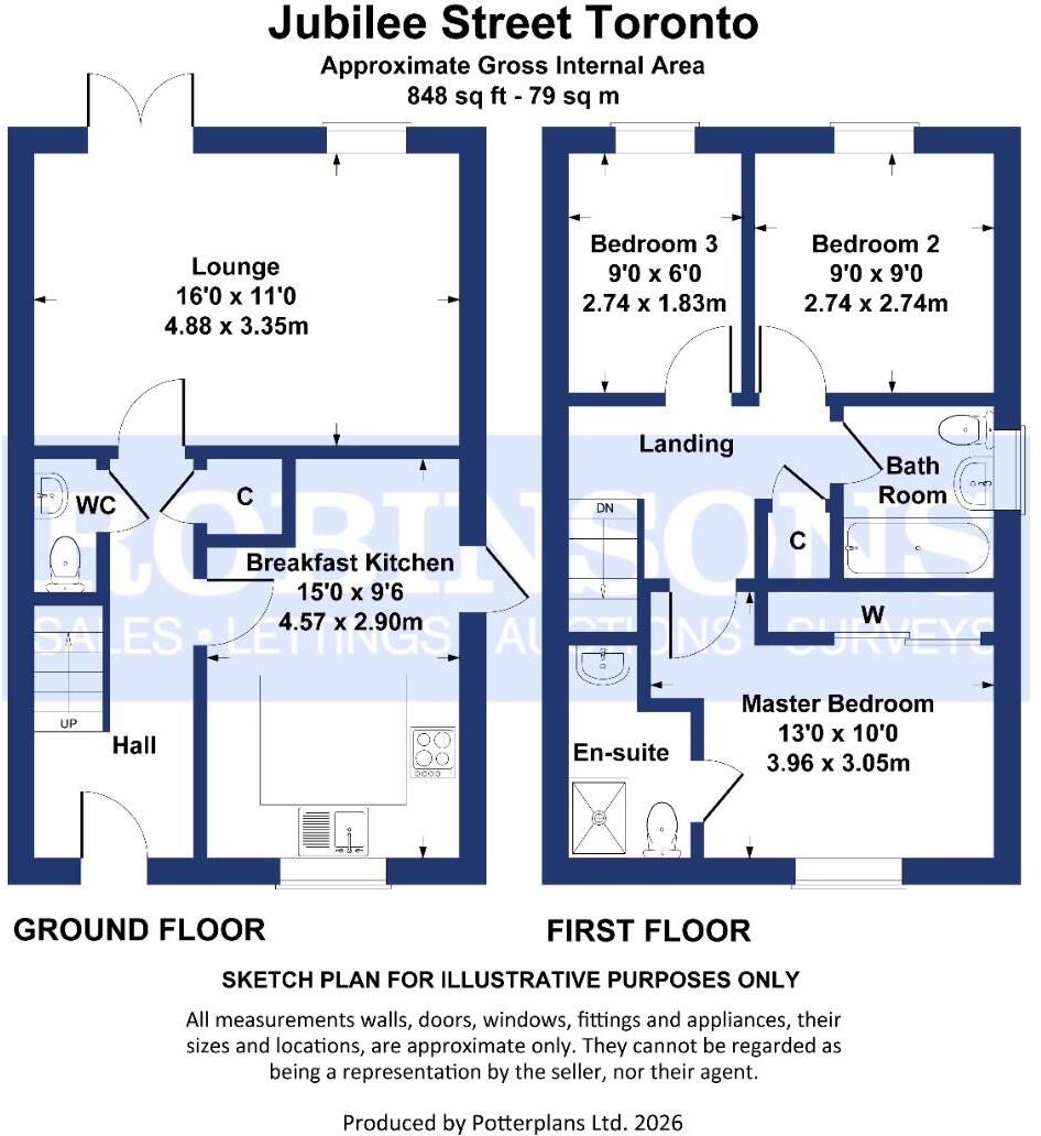 Jubilee Street, Toronto, Bishop Auckland floorplan