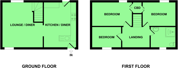 8 Newport Cottages, Newport, Hemsby, Great Yarmouth, Norfolk NR29 4JS floorplan