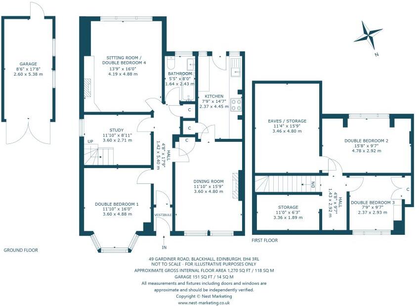 49 Gardiner Road, Blackhall, Edinburgh, EH4 3RL floorplan