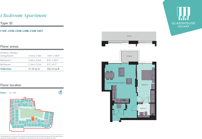 Glasshouse Square, Bristol Bristol BS1 floorplan