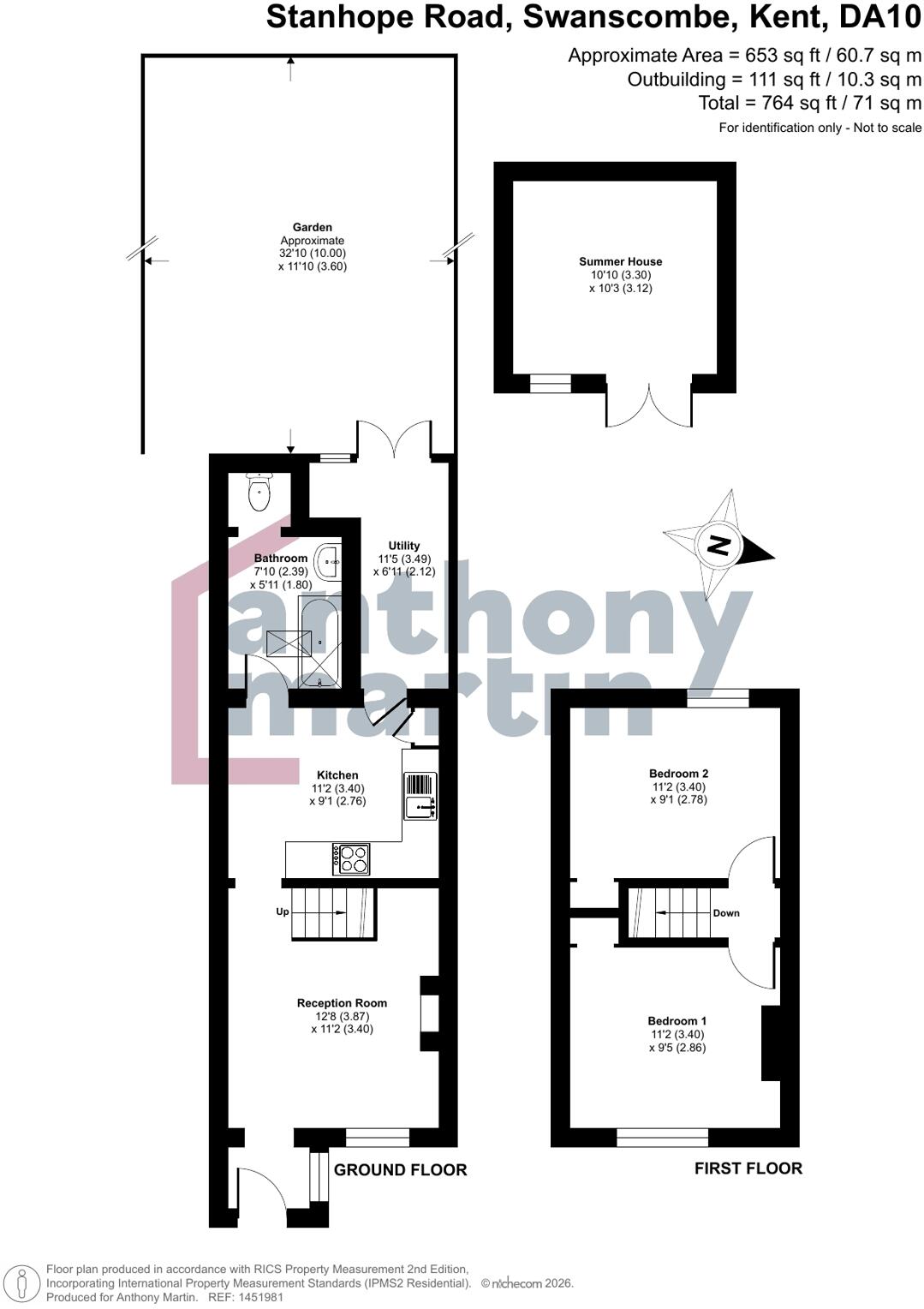 Stanhope Road, Swanscombe, Kent, DA10 floorplan