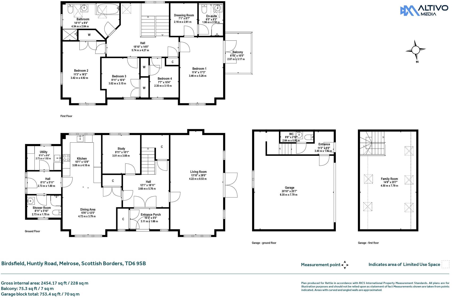 Huntly Road, Melrose, Scottish Borders floorplan