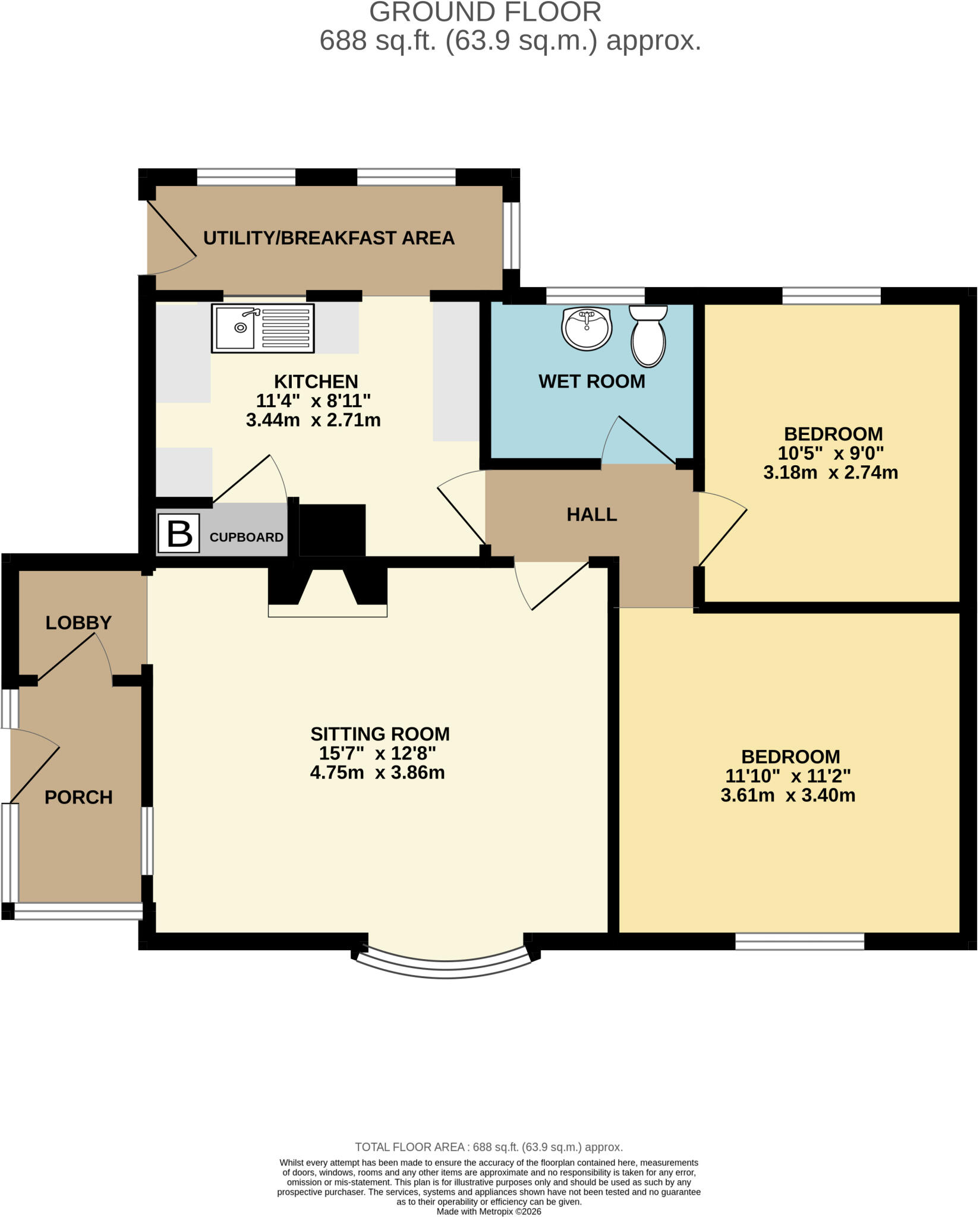 Gwyn Crescent, Fakenham, Norfolk floorplan